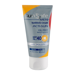کرم ضدآفتاب بی‌رنگ سان‌سیف با SPF40 مخصوص آقایان | ضدچروک، فاقد چربی و مناسب استفاده روزانه