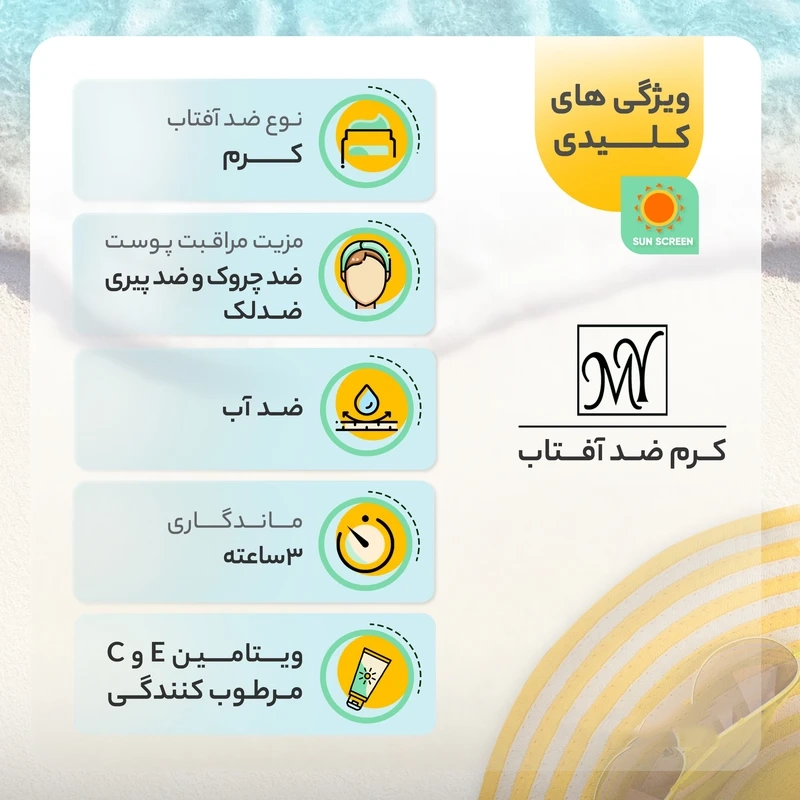 کرم ضدآفتاب بدون رنگ مای SPF30 مناسب پوست نرمال و خشک