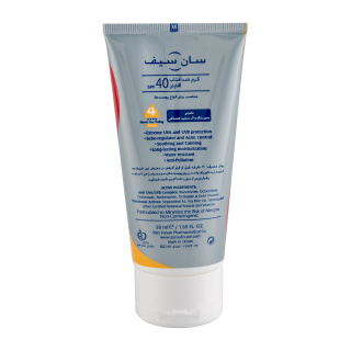 کرم ضدآفتاب بی‌رنگ سان‌سیف با SPF40 مخصوص آقایان | ضدچروک، فاقد چربی و مناسب استفاده روزانه