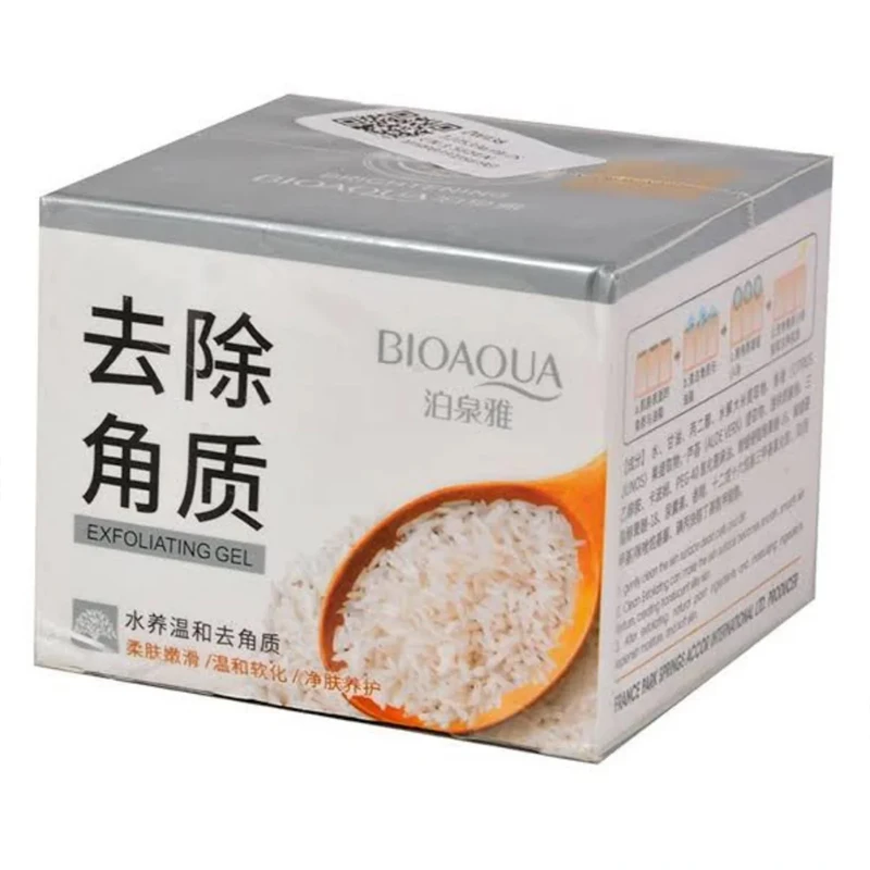 ژل اسکراب لایه‌بردار و روشن‌کننده برنج بایوآکوا (BIOAQUA) مناسب انواع پوست
