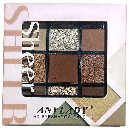پالت سایه چشم 9 رنگ آنی لیدی مدل L08E | AnyLady HD Eyeshadow Palette شماره 03
