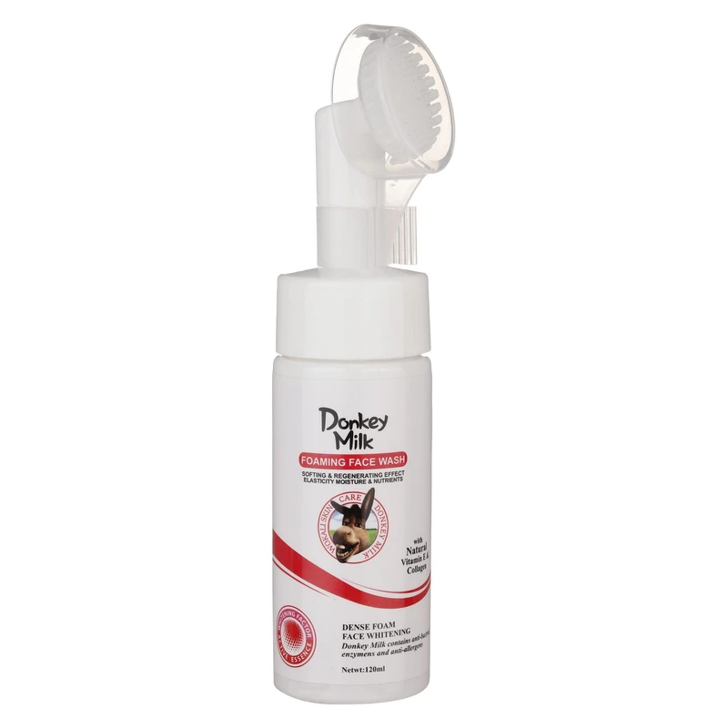 فوم شستشوی صورت شیر الاغ وکالی همراه با براش سیلیکونی (Wokali Donkey Milk Foaming Face Wash)