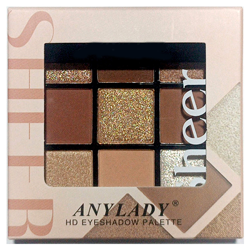 پالت سایه چشم 9 رنگ آنی لیدی مدل L08E | AnyLady HD Eyeshadow Palette شماره 01
