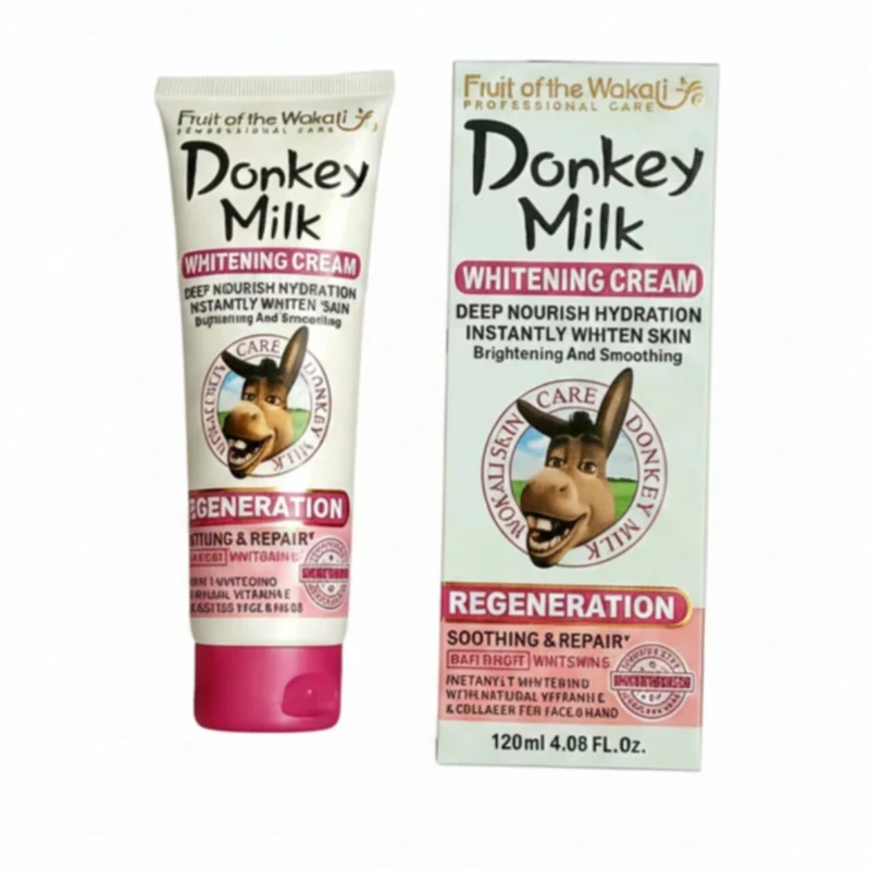 کرم سفیدکننده، روشن‌کننده و آبرسان شیر الاغ وکالی (Wokali Donkey Milk Whitening Cream)