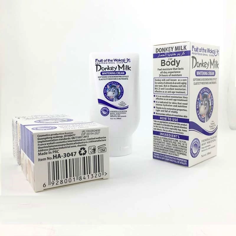 کرم سفیدکننده، روشن‌کننده و آبرسان شیر الاغ وکالی (Wokali Donkey Milk Whitening Cream)