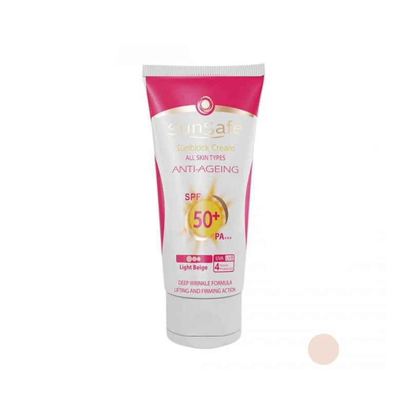 کرم ضدآفتاب و ضدچروک سان‌سیف مدل Anti-Ageing +SPF50 حجم ۵۰ میلی‌لیتر