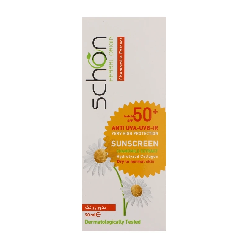 کرم ضدآفتاب بدون رنگ شون +SPF50 مناسب پوست چرب و مختلط
