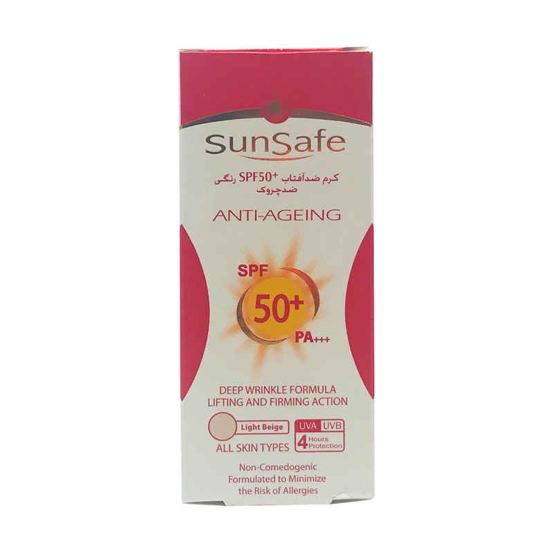 کرم ضدآفتاب و ضدچروک سان‌سیف مدل Anti-Ageing +SPF50 حجم ۵۰ میلی‌لیتر