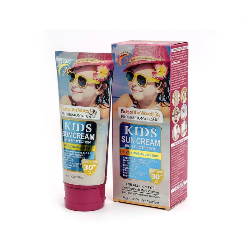 کرم ضدآفتاب کودک وکالی مدل Kids حجم ۱۳۰ میلی‌لیتر | SPF30، محافظت ملایم و بدون حساسیت برای پوست کودکان