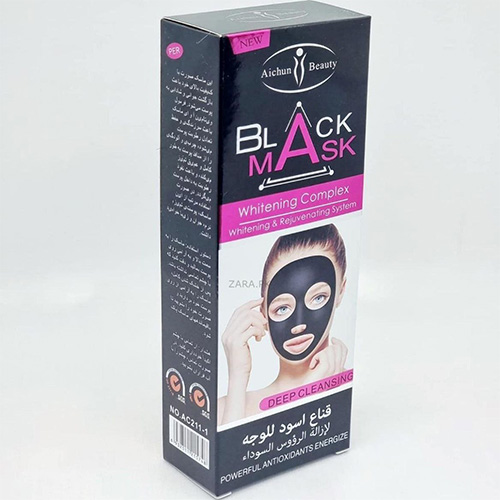 ماسک صورت زغالی و سفیدکننده ایچون بیوتی مدل Whitening Complex، پاک‌کننده عمیق و کنترل‌کننده چربی