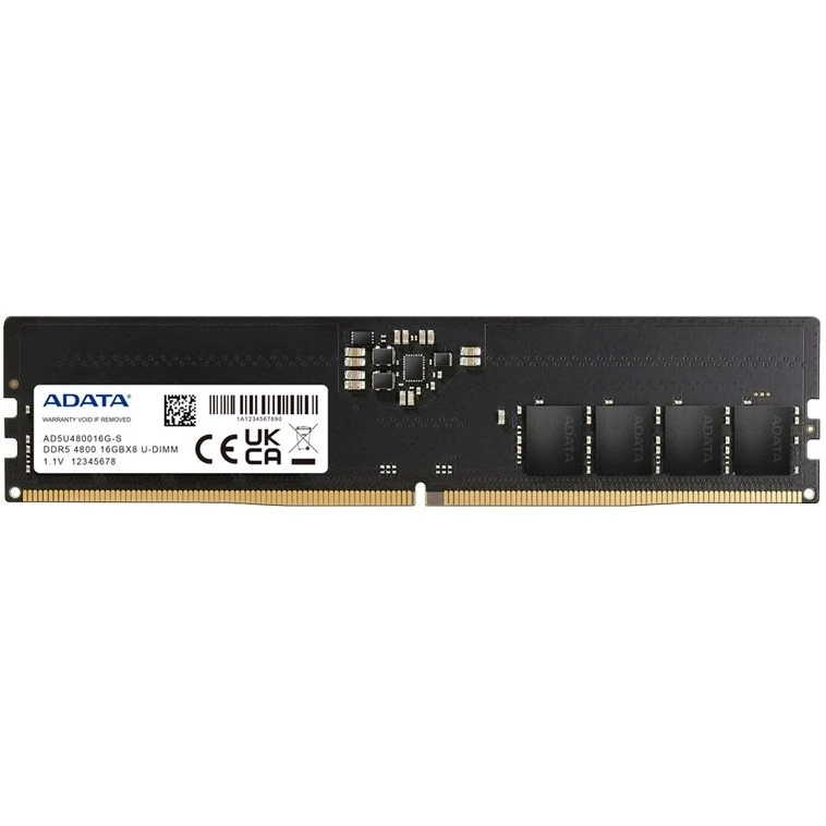 رم دسکتاپ ای دیتا مدل U-DIMM DDR5 4800 S 16G | ۱۶ گیگابایت، فرکانس ۴۸۰۰ مگاهرتز، تایمینگ CL40
