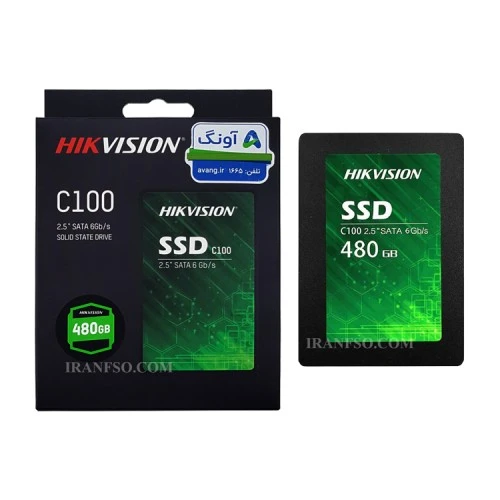 حافظه SSD اینترنال هایک ویژن مدل C100 ظرفیت ۴۸۰ گیگابایت | SATA III، فرم فاکتور ۲.۵ اینچ و ۳D NAND