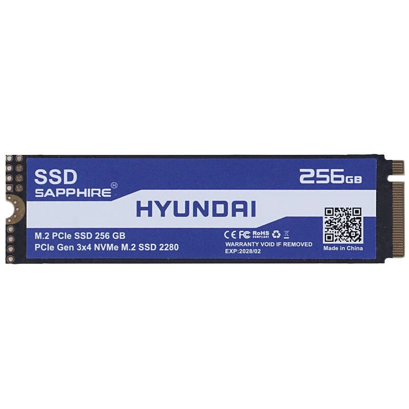 حافظه SSD هیوندای مدل Sapphire ظرفیت ۲۵۶ گیگابایت | M.2 NVMe PCIe 3.0 x4 با سرعت خواندن ۱۶۰۰ مگابایت