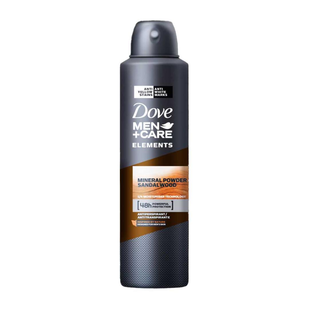 اسپری ضد تعریق بدن مردانه داو مدل Mineral Powder + Sandalwood حجم ۲۵۰ میلی‌لیتر
