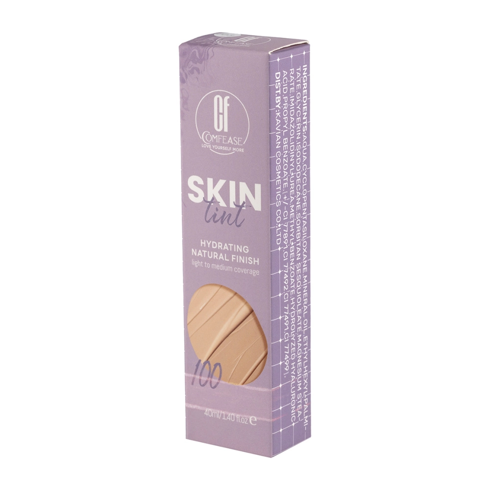 کرم پودر کامفیز مدل Skin Tint حجم ۴۰ میلی‌لیتر | پوشش‌دهی بالا، جلوه مات و حاوی هیالورونیک اسید