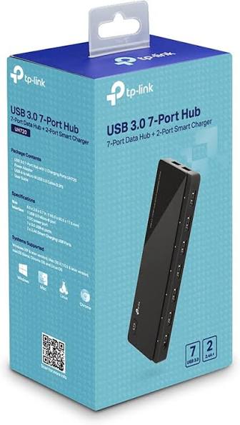هاب ۷ پورت USB 3.0 تی پی-لینک مدل UH720 | دارای ۷ پورت داده و ۲ پورت شارژ هوشمند ۲.۴ آمپر