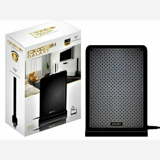 آنتن رومیزی فروزش مدل Galaxy-10m | تقویت‌کننده LNA، کابل کواکسیال ۱۰ متری و پشتیبانی از 4K