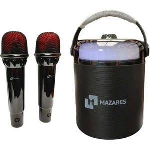 اسپیکر بلوتوثی مازارس مدل S-303 | ۲۰ وات، دو میکروفون بی‌سیم و نورپردازی RGB