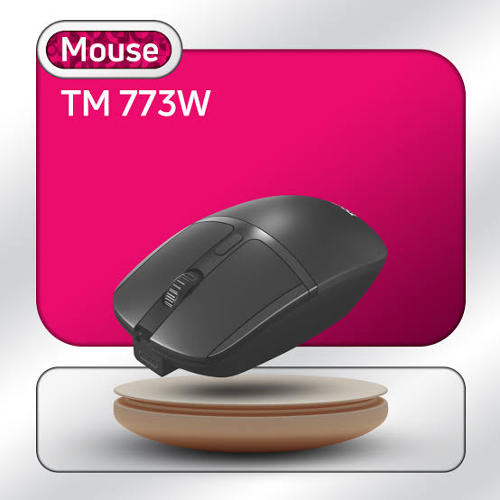 ماوس بی‌سیم تسکو مدل TM 773W | سنسور اپتیکال ۱۶۰۰ DPI، کلیدهای بی‌صدا و باتری قابل شارژ