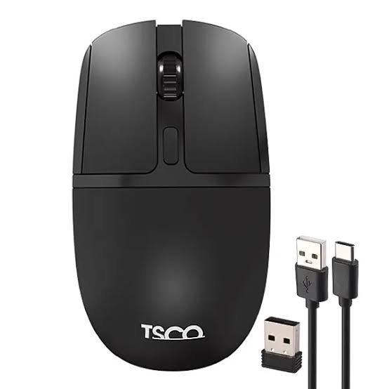 ماوس بی‌سیم تسکو مدل TM 773W | سنسور اپتیکال ۱۶۰۰ DPI، کلیدهای بی‌صدا و باتری قابل شارژ